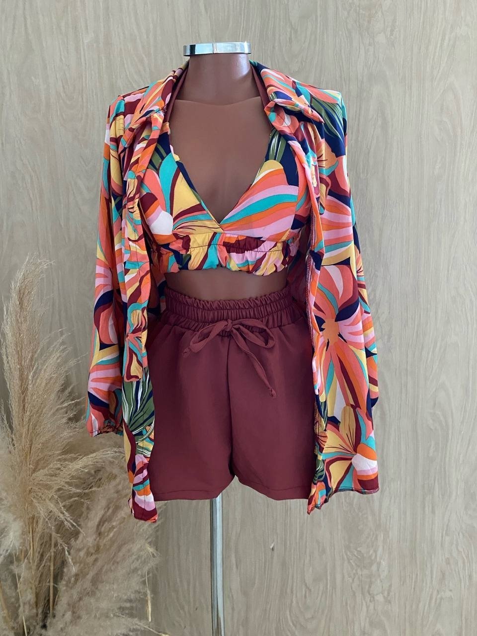 Conjunto kimono  3 peças